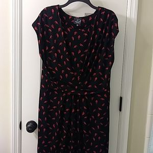 Adrianna Papell Dress 14W Black and Red